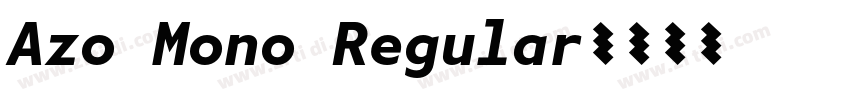 Azo Mono Regular字体转换